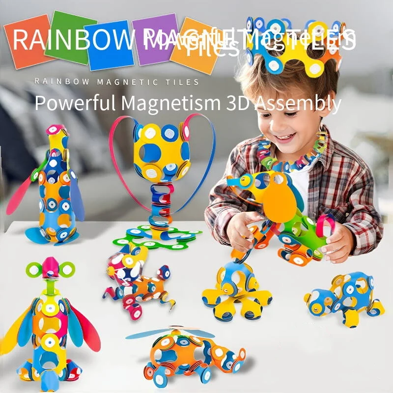 Cosplay Prop Kit - 48Pcs Rainbow Magnetic Sheet Kit 3D