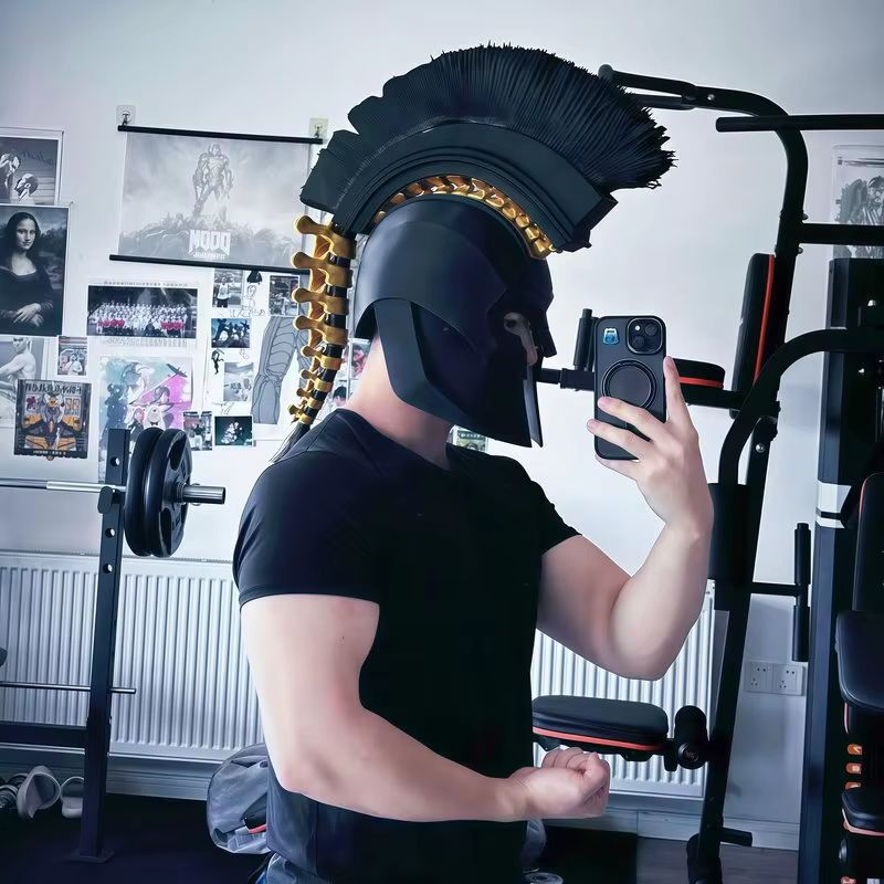 Cosplay Prop Display - The Odyssey Agamemnon Helmet Ancient Greek
