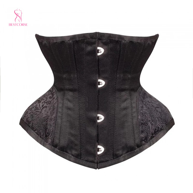 Boning Corset Steel - XXS Hourglass Short Torso Gothic Black