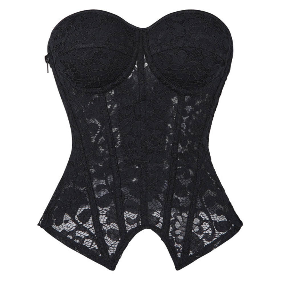 Sexy Mesh Corset Camisole Top  - Boning Corset Steel review and price